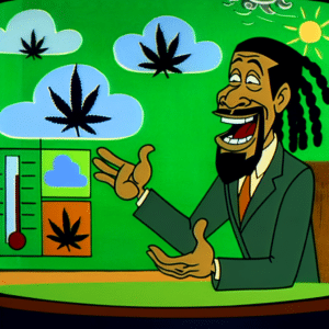 Snoop Dogg sorprende como meteorólogo en TODAY Show con mapa de clima y nombres de cannabis.